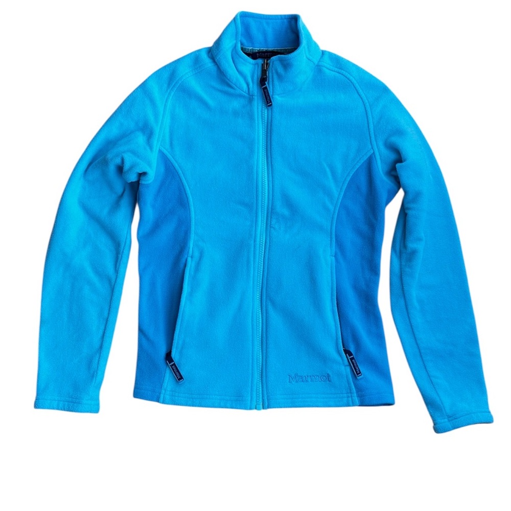 Marmot Bright Blue Zip Fleece Lined Jacket